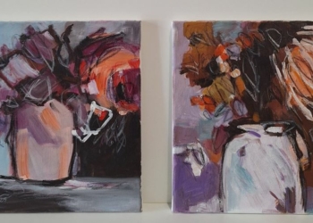 Conjunto de 2 Obras: “Mini Art – Flores na Mesa II e III”